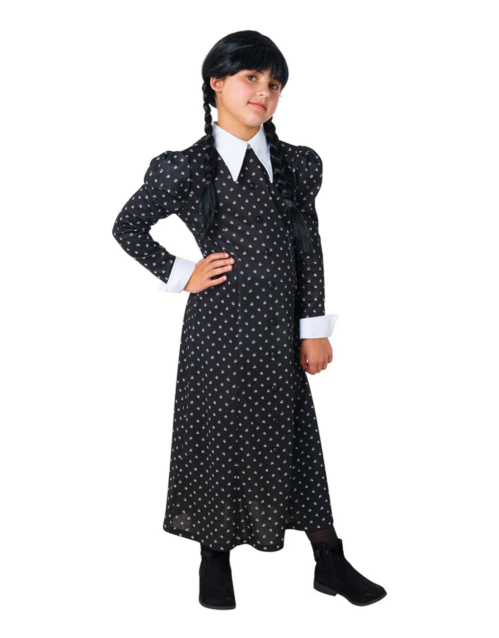 Wednesday Addams costume for kids.