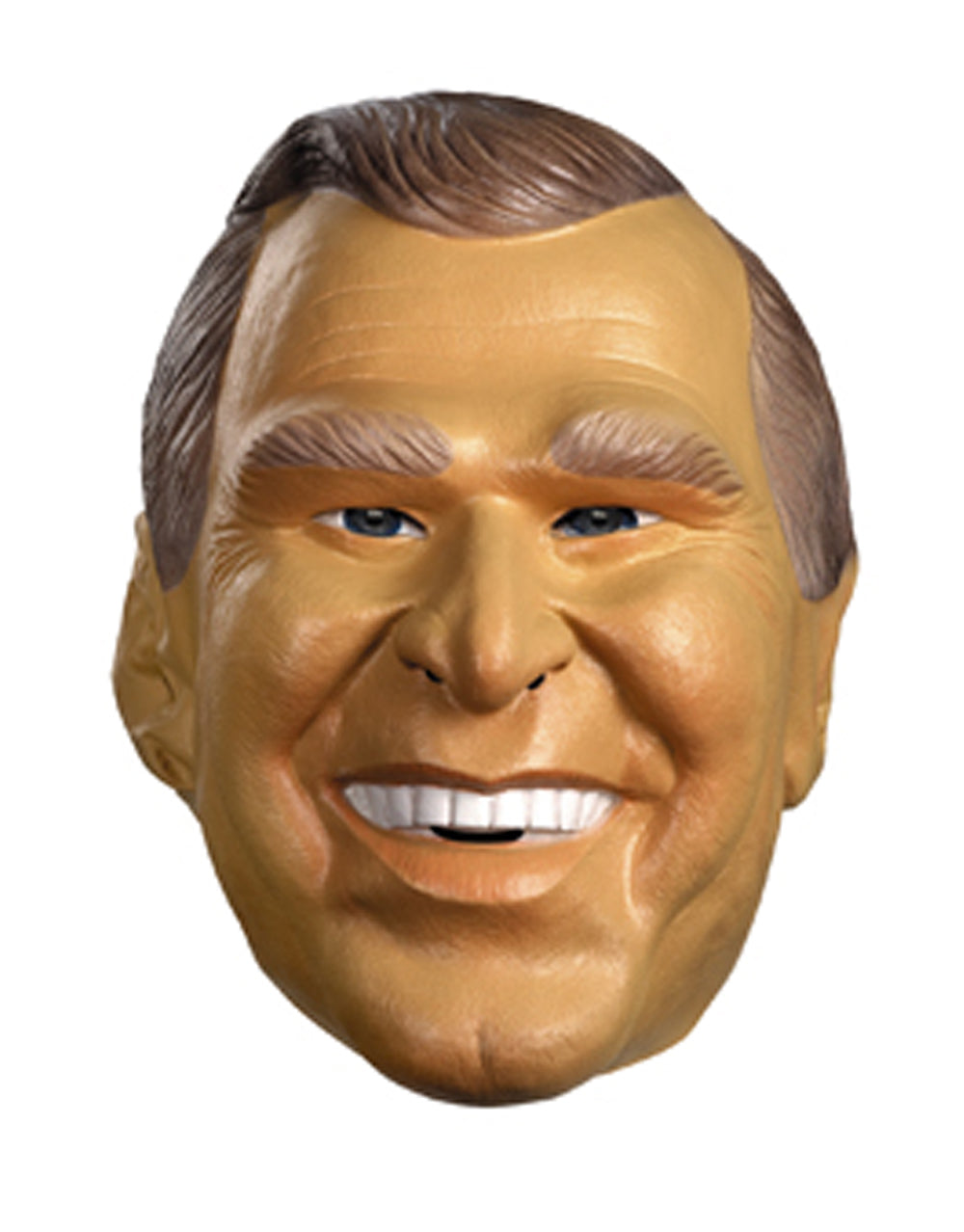 President G.W. Bush full vinyl mask costume accessory for adults.