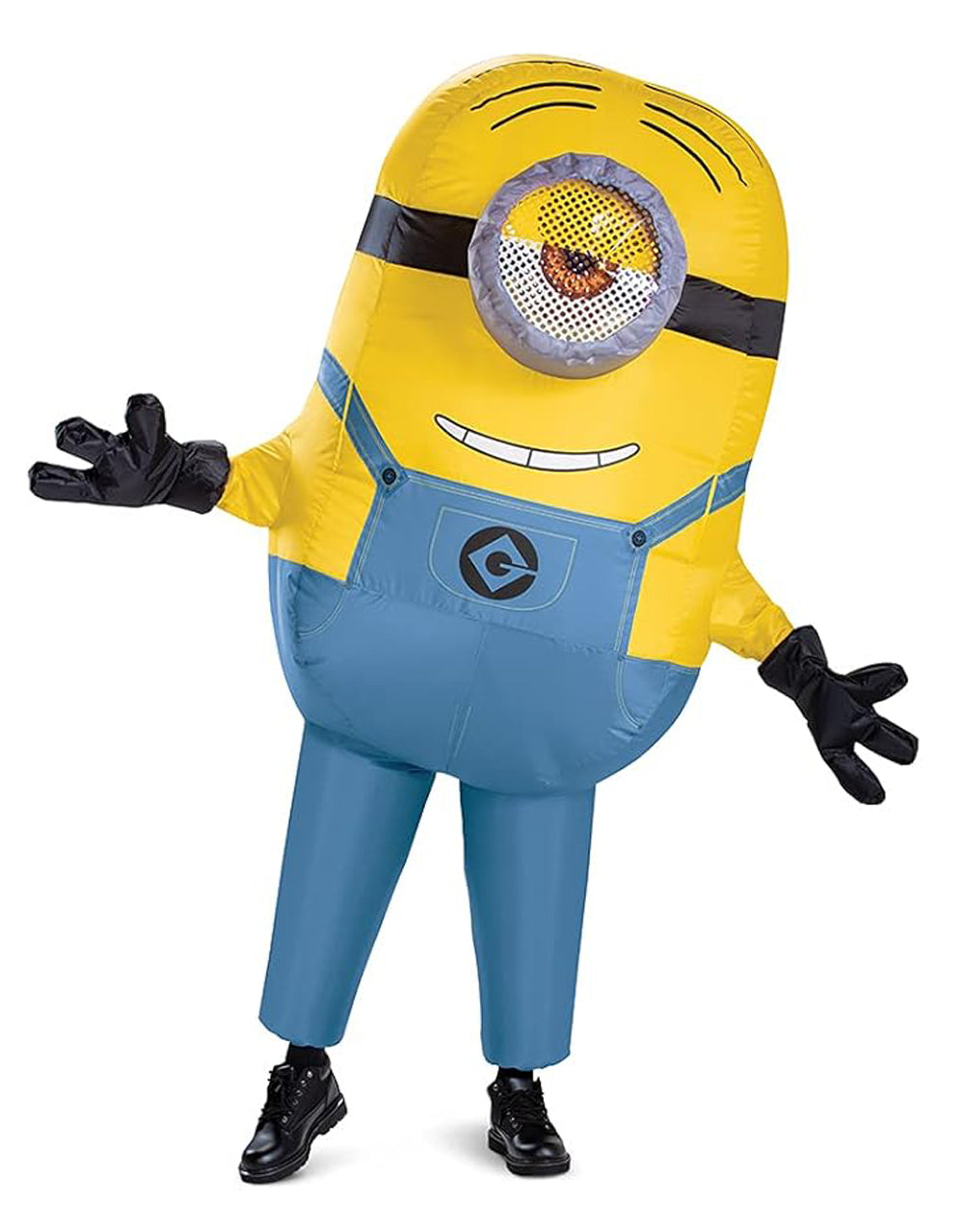 Despicable Me Minion Stuart inflatable costume for adults.