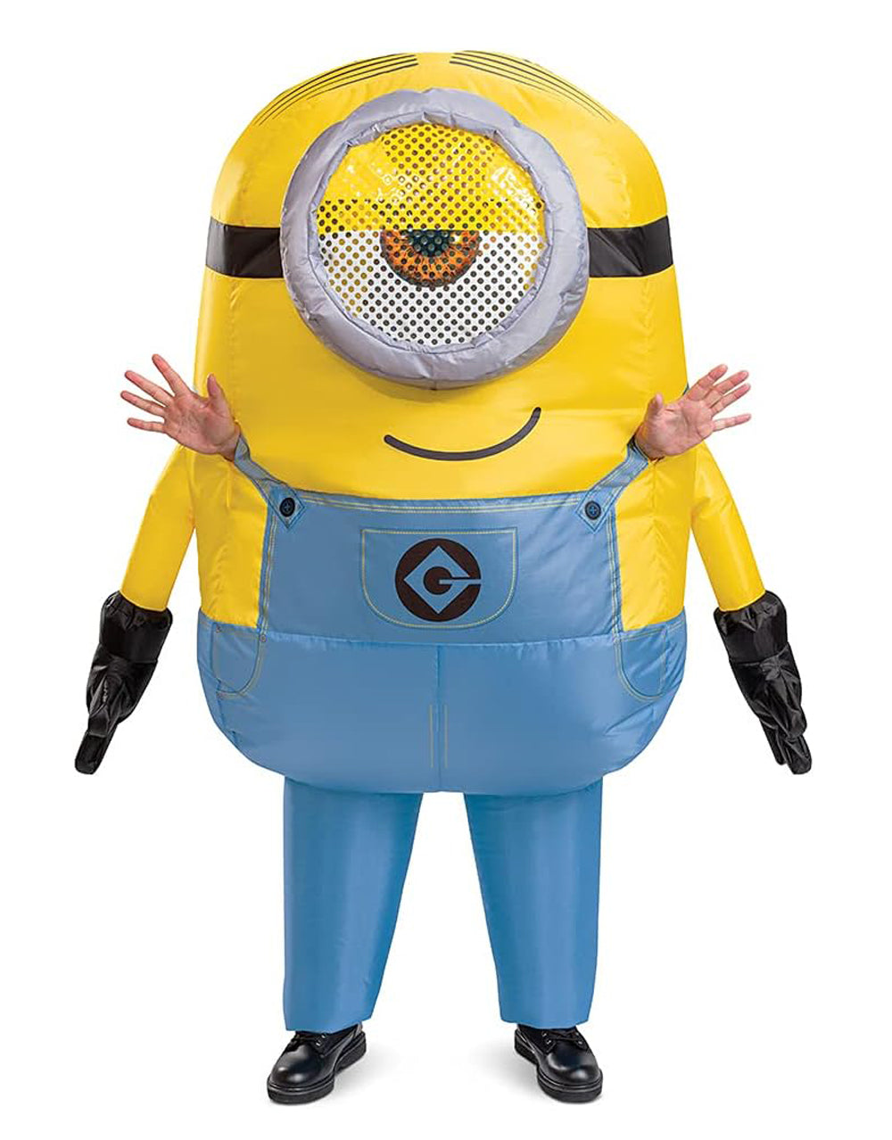 Despicable Me Minion Stuart inflatable costume for adults.