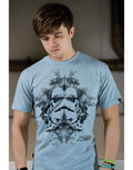 Official Star Wars Stormtrooper Ink Blot sky blue T-shirt - licensed apparel