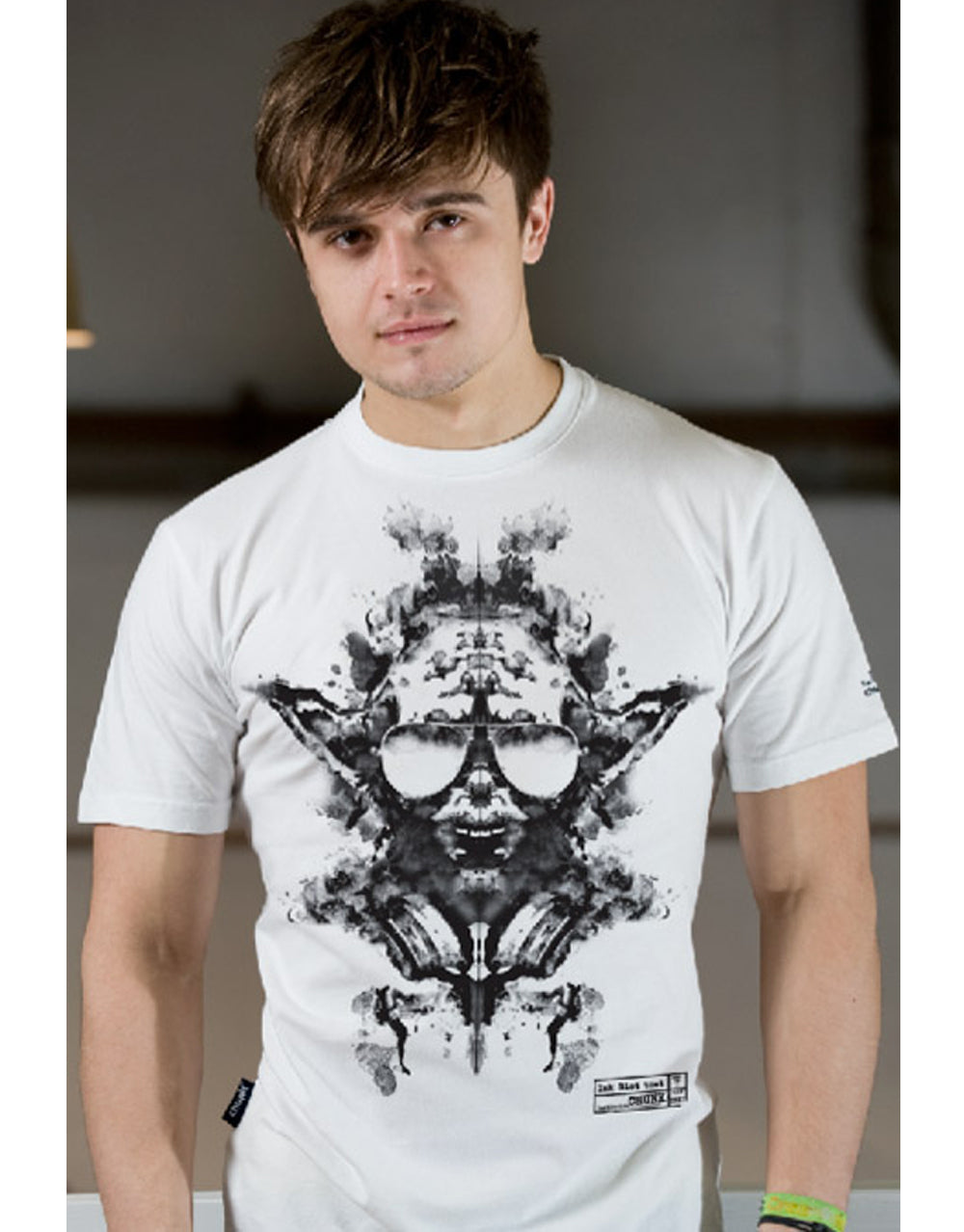 Official Star Wars Yoda Ink Blot white T-shirt - licensed apparel