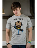 Official Mr T graphic T-shirt in grey for adults - licensed merchandise