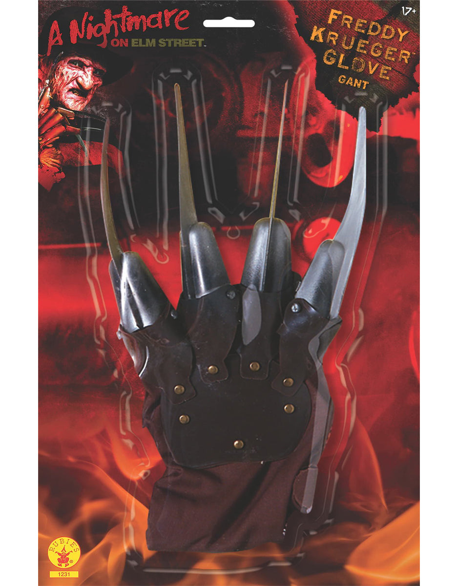 A Nightmare on Elm Street Freddy Krueger glove costume accessory for adults.