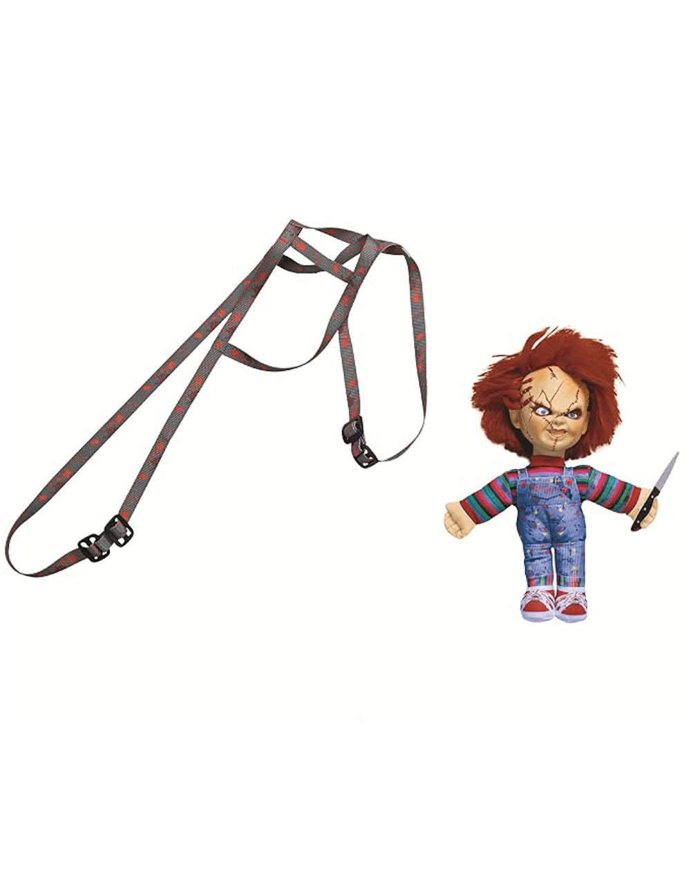 Child's Play Chucky backpack costume accessory for adults.