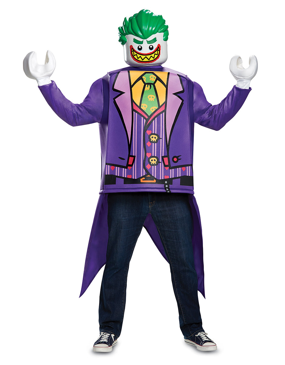 The Lego Batman Movie Joker classic costume for adults.