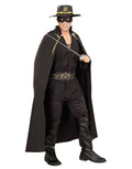 Zorro cape costume accessory for adults.