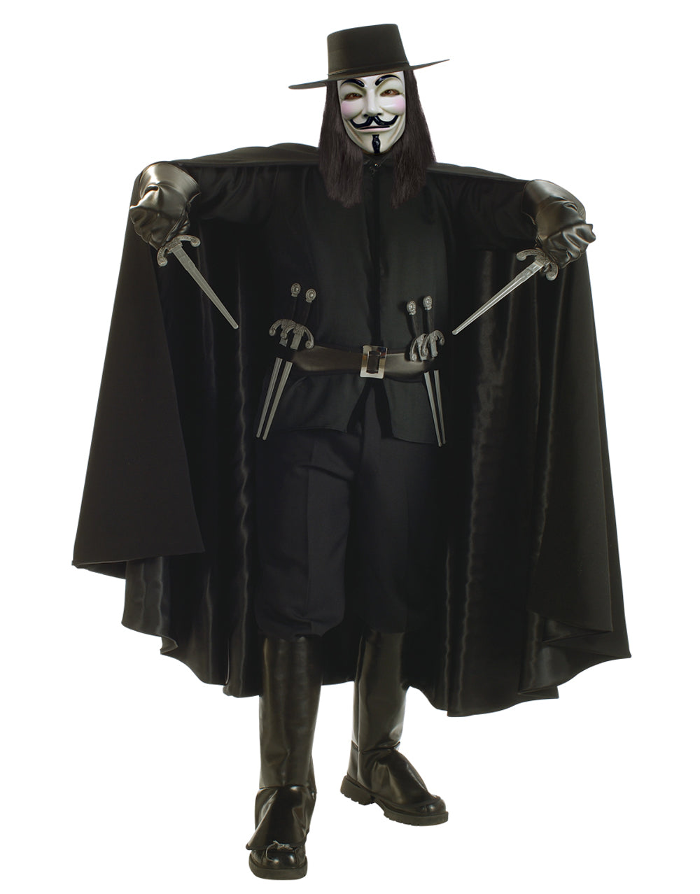 V for Vendetta deluxe cape costume accessory for adults.
