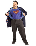 DC Comics Superman Returns Clark Kent plus size costume for adults.