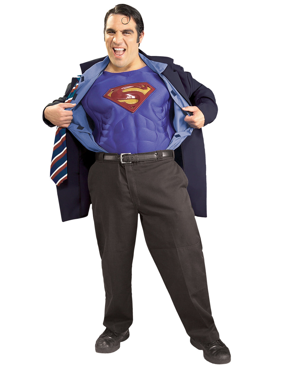 DC Comics Superman Returns Clark Kent plus size costume for adults.