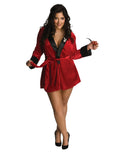 Playboy red smoking plus jacket costume for women.