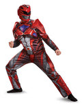 Power Rangers movie Red Ranger muscle costume for adults.