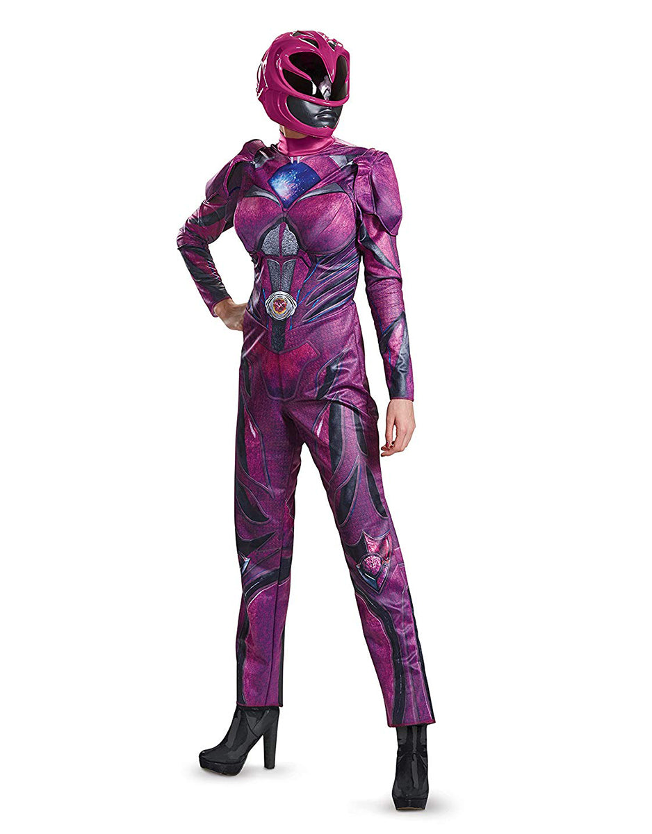 Power Rangers movie Pink Ranger deluxe costume for women.
