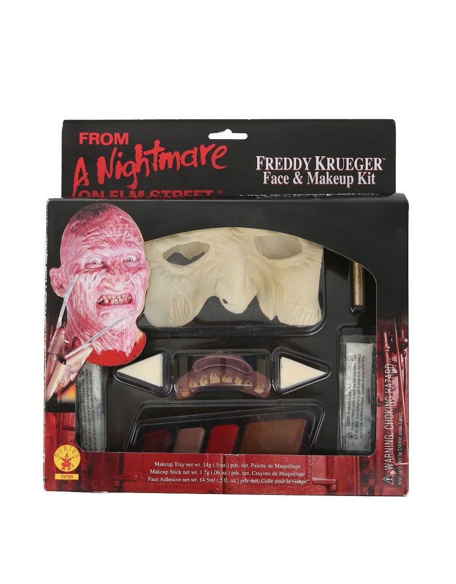 A Nightmare on Elm Street Freddy Krueger makeup kit costume accessory for adults.