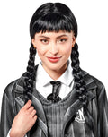 Wednesday Addams wig costume accessory for women.