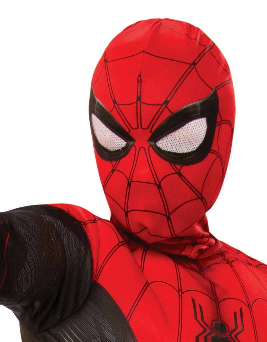 Spider-Man Far From Home red and blue mask costume accessory for kids.