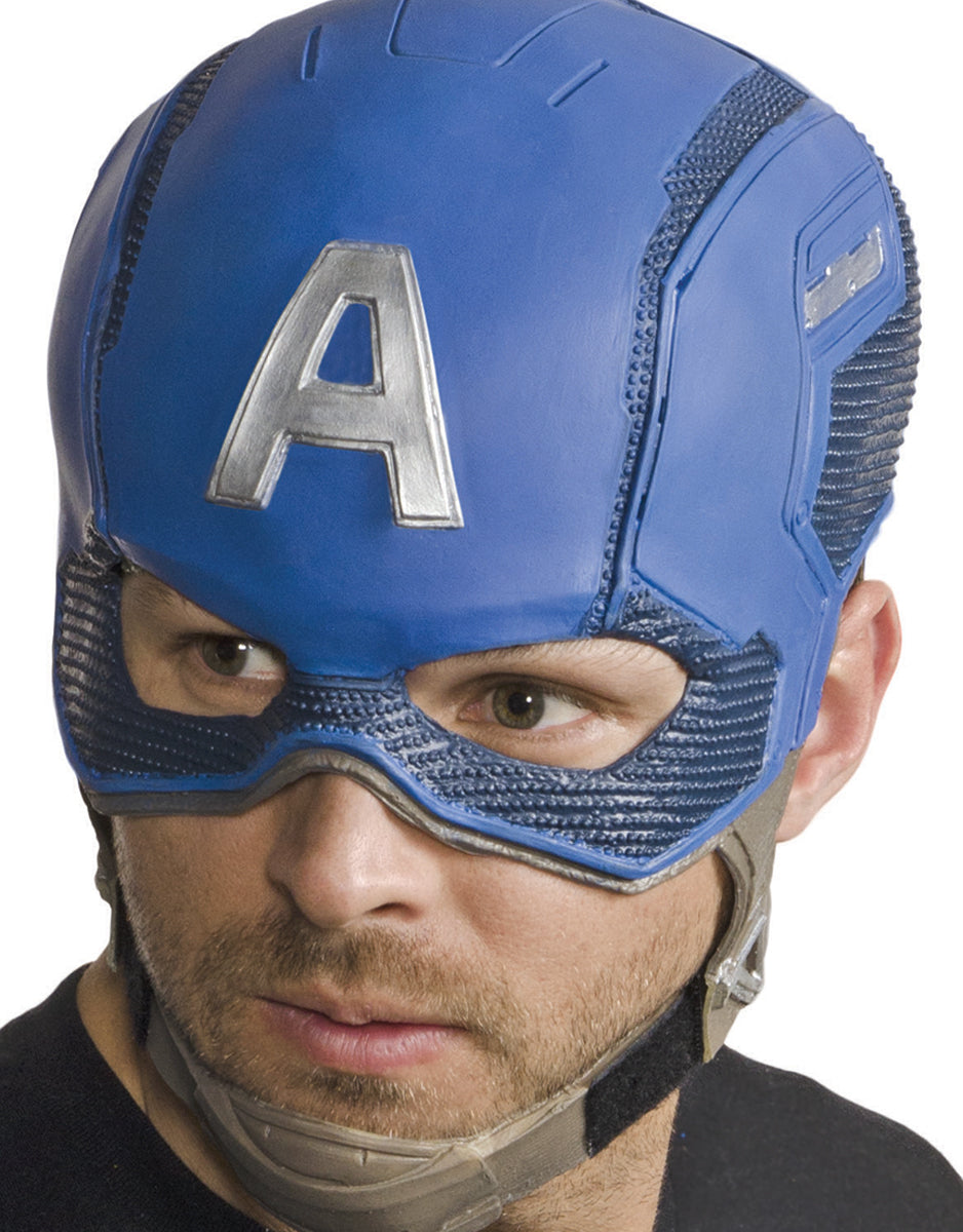 Avengers Endgame Captain America three quarter mask costume accessory for adults.