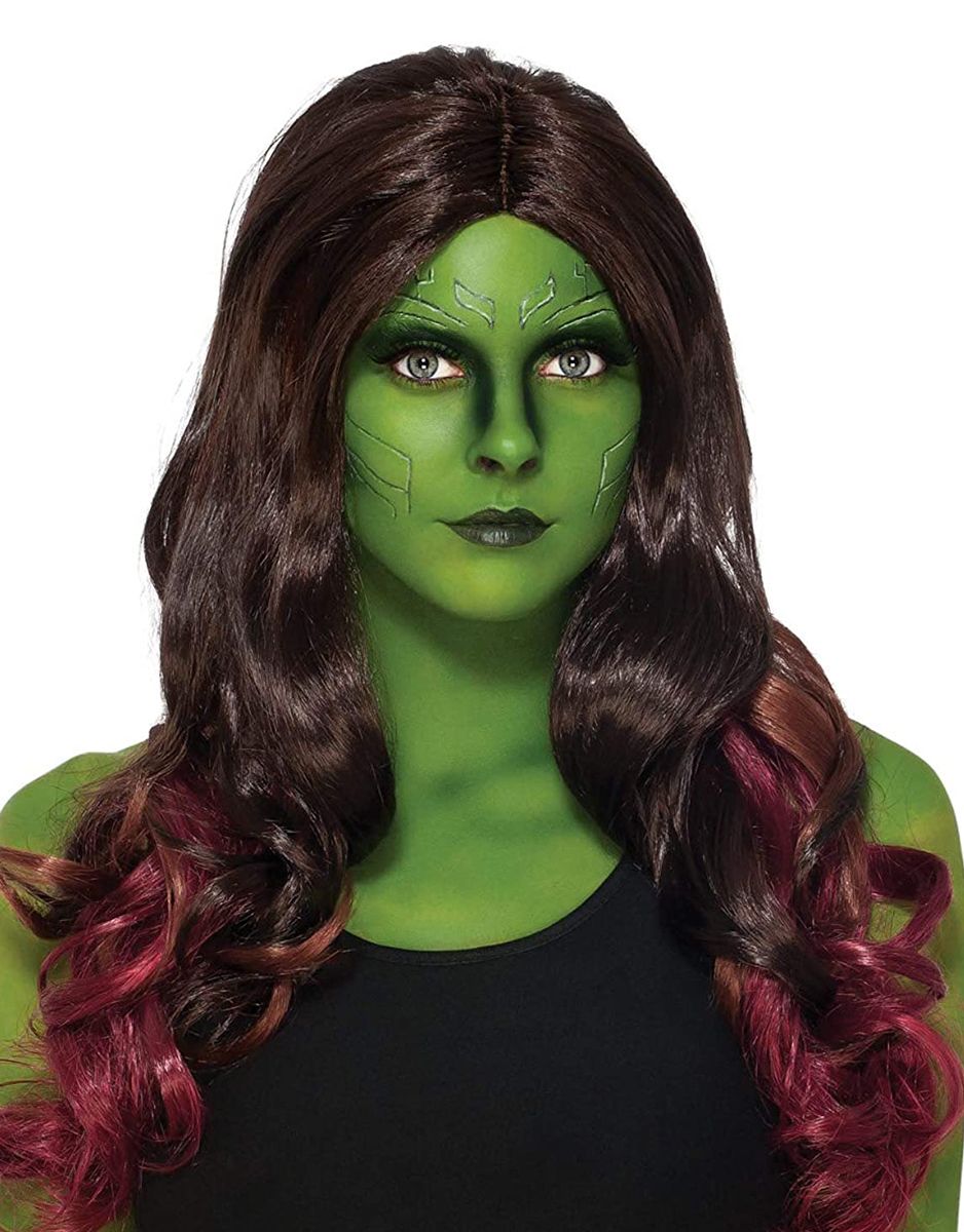 Avengers Endgame Gamora wig costume accessory for women.