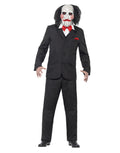 Saw Jigsaw puppet costume for adults.