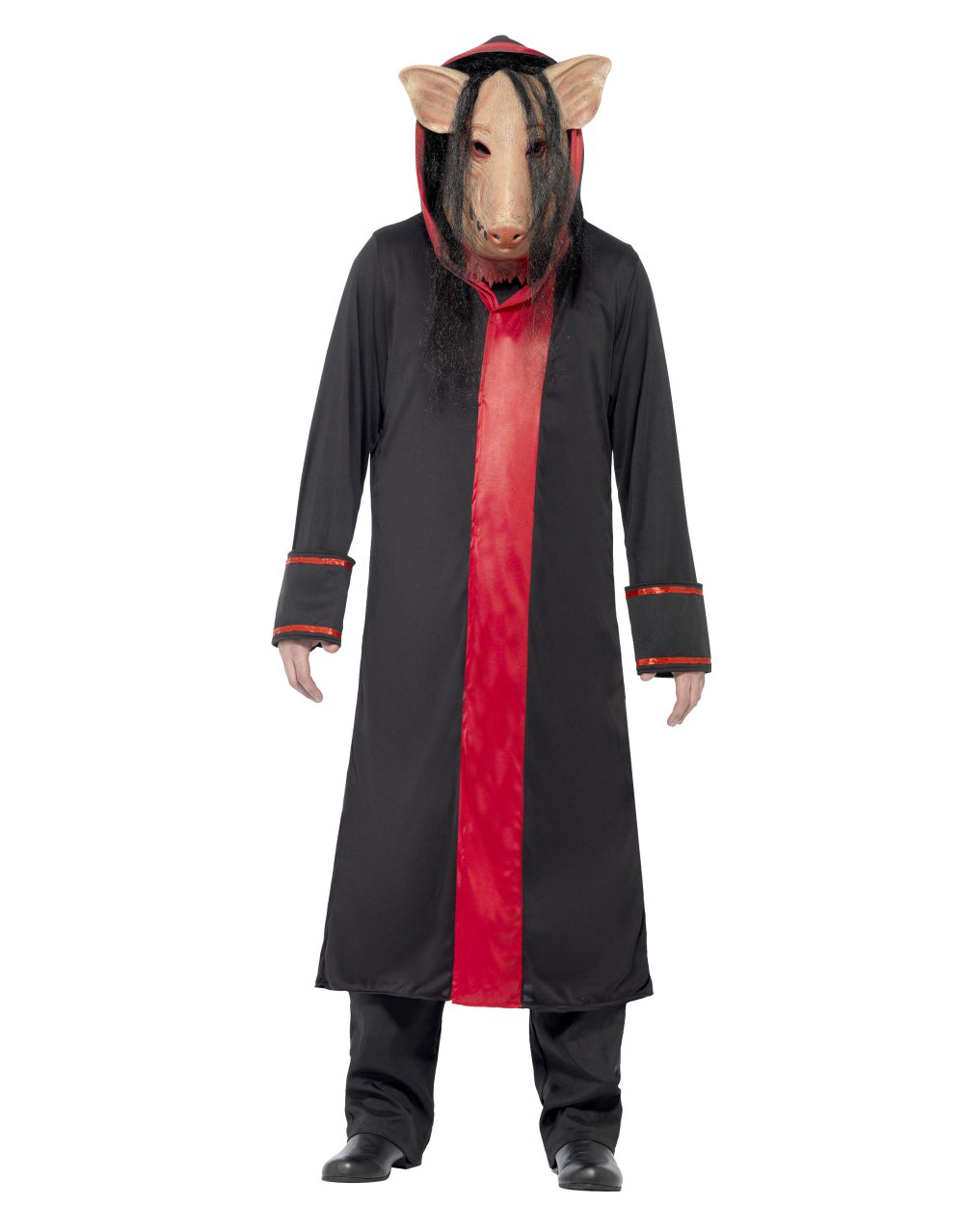 Saw pig costume for adults.
