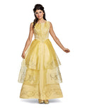 Beauty and the Beast Belle deluxe ball gown costume for women.