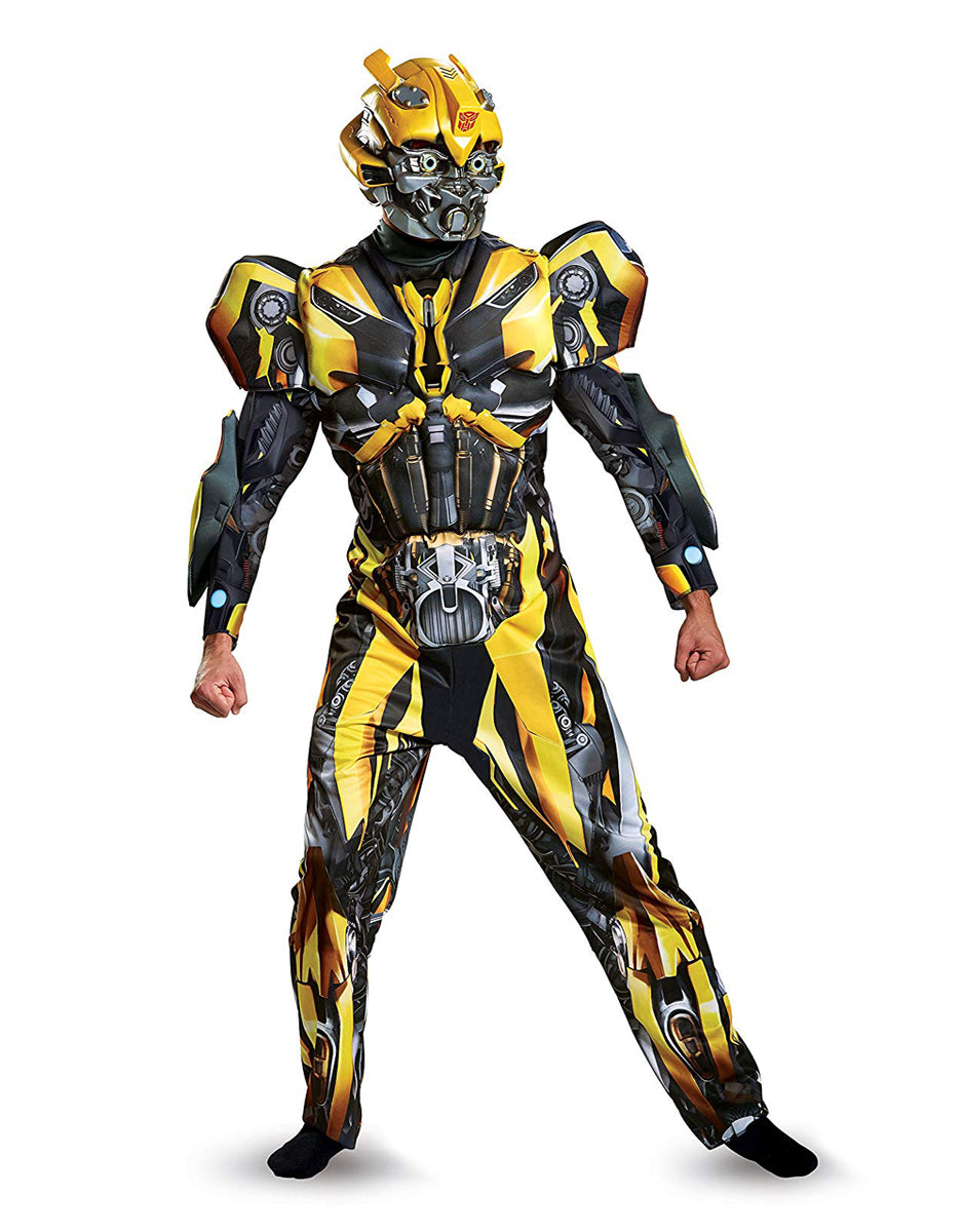 Transformers Last Knight Bumblebee deluxe costume for adults.