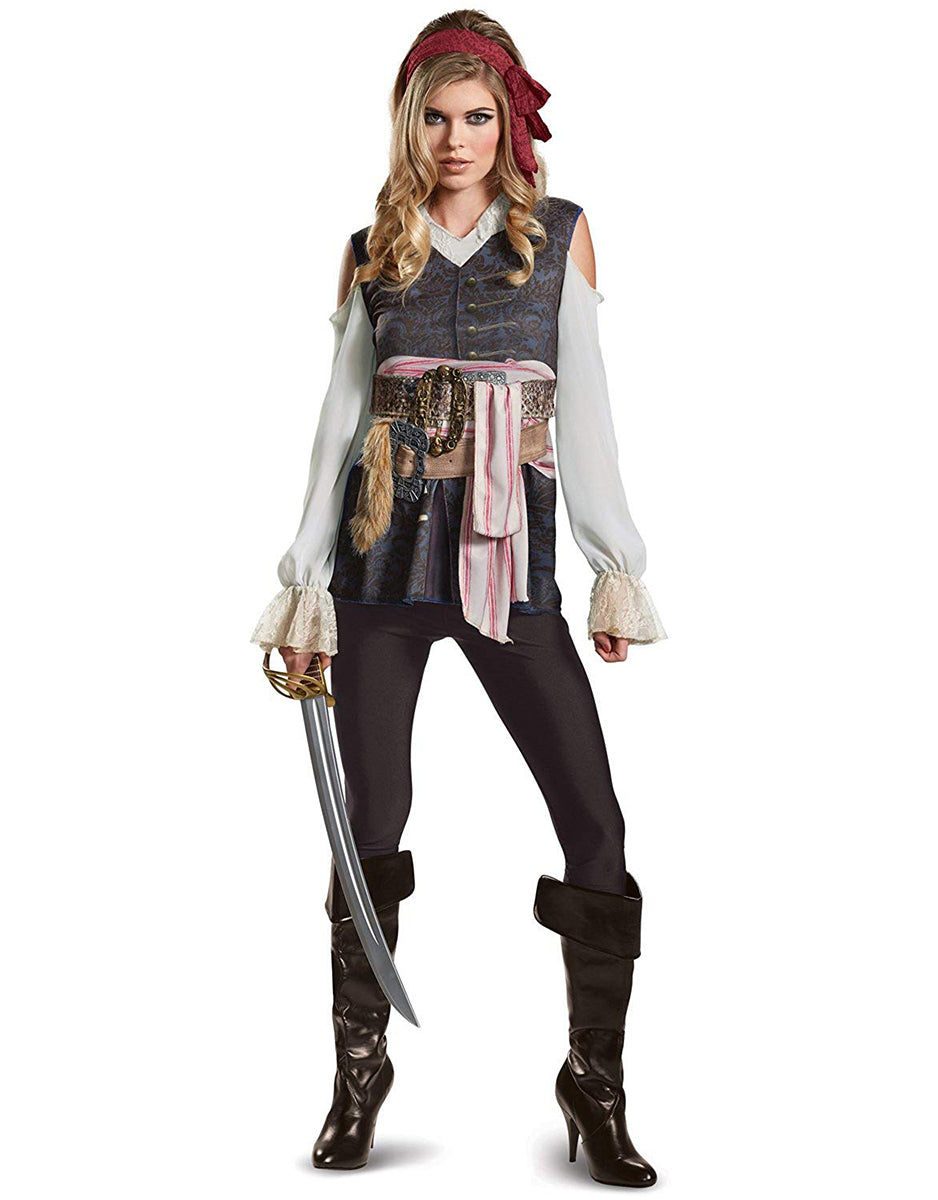 Pirates of the Caribbean Dead Men Tell No Tales Jack Sparrow costume for women.