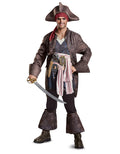 Pirates of the Caribbean Dead Men Tell No Tales Jack Sparrow deluxe costume for adults.