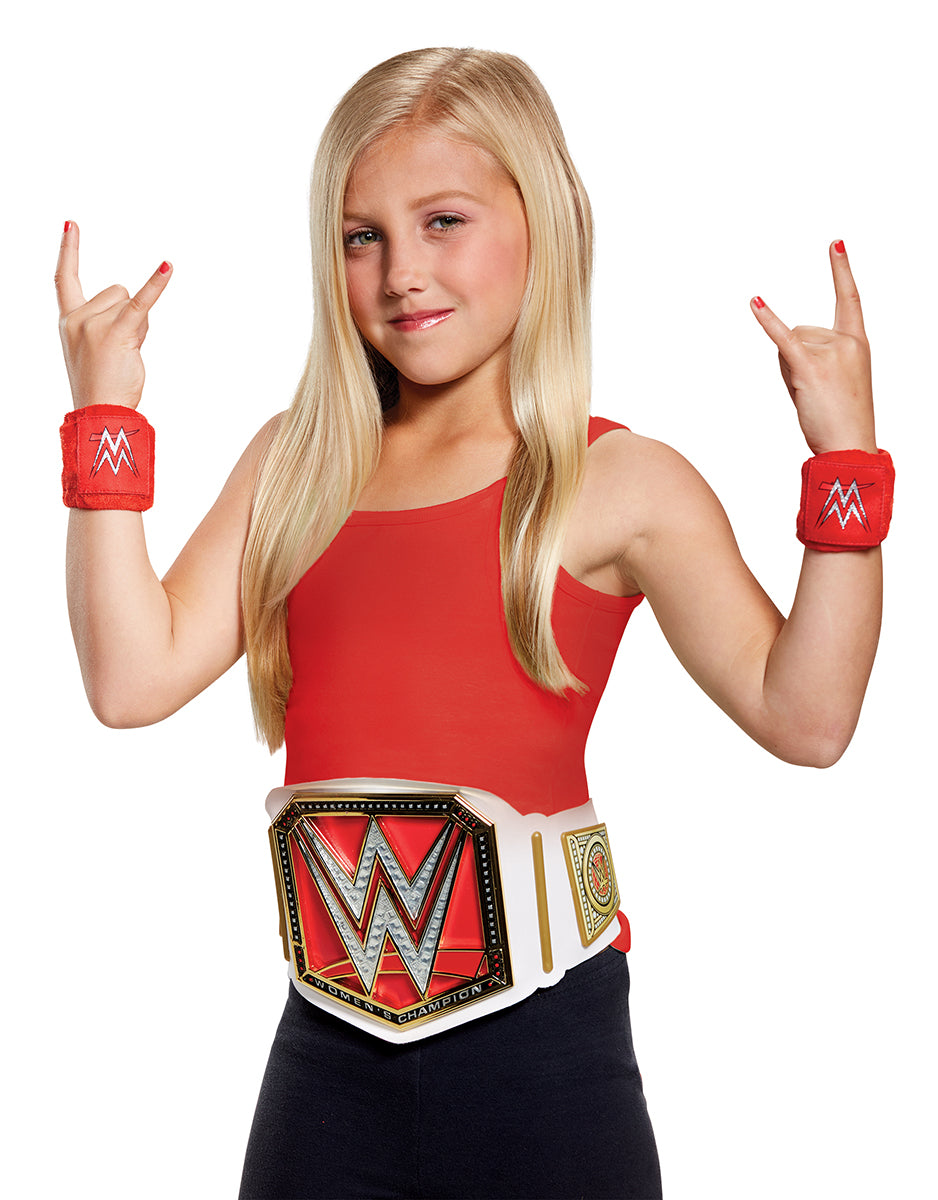 WWE womens champion kit costume accessory for kids.
