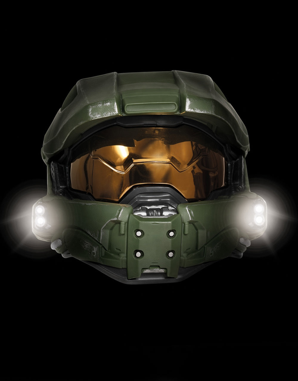 Halo Master Chief light-up deluxe helmet costume accessory for adults.