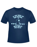 24 Jack Bauer spared your life graphic on a navy blue adult t-shirt.
