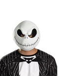 The Nightmare Before Christmas Jack Skellington vacuform mask costume accessory for adults.