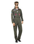 Top Gun deluxe jumpsuit costume for adults.