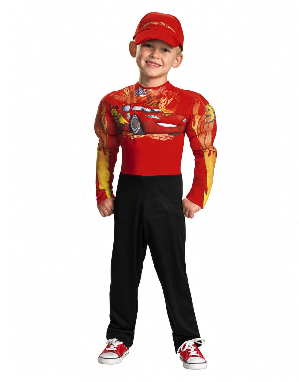 Cars Lightning McQueen muscle costume for kids.