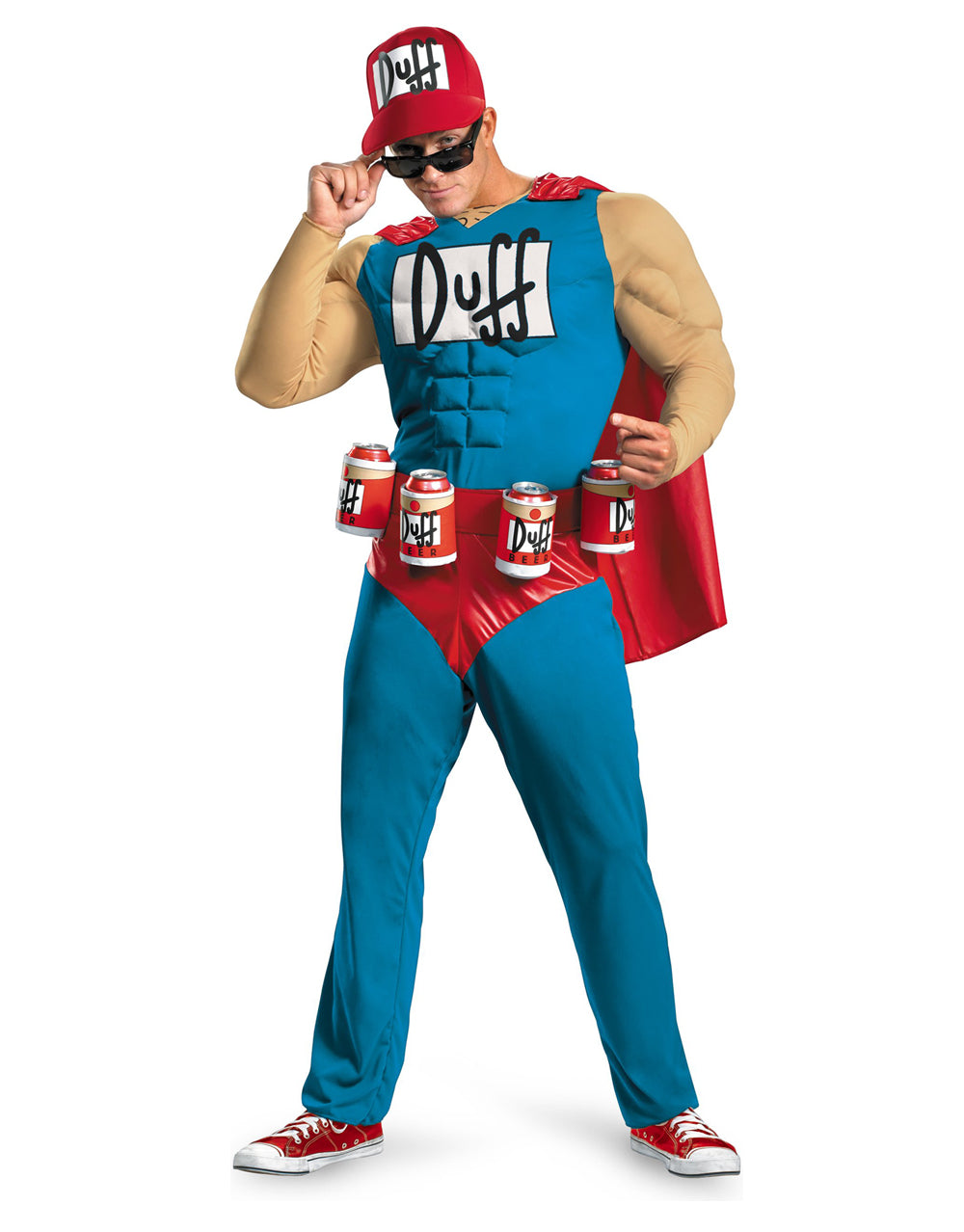 The Simpsons Duffman muscle costume for adults.