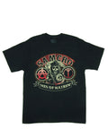 Reaper graphic on a black adult t-shirt.