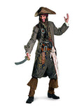 Pirates of the Caribbean Jack Sparrow theatrical costume for adults.
