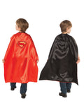 DC Comics Man of Steel Superman and Zod reversible cape costume accessory for kids.