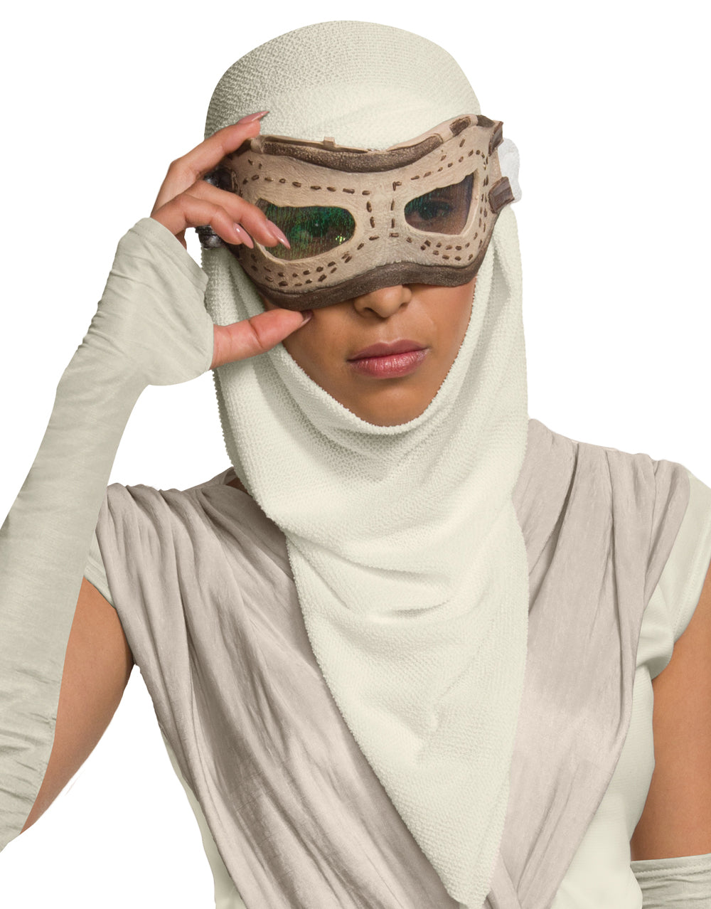 Star Wars Rey eye mask hood costume accessory for women.
