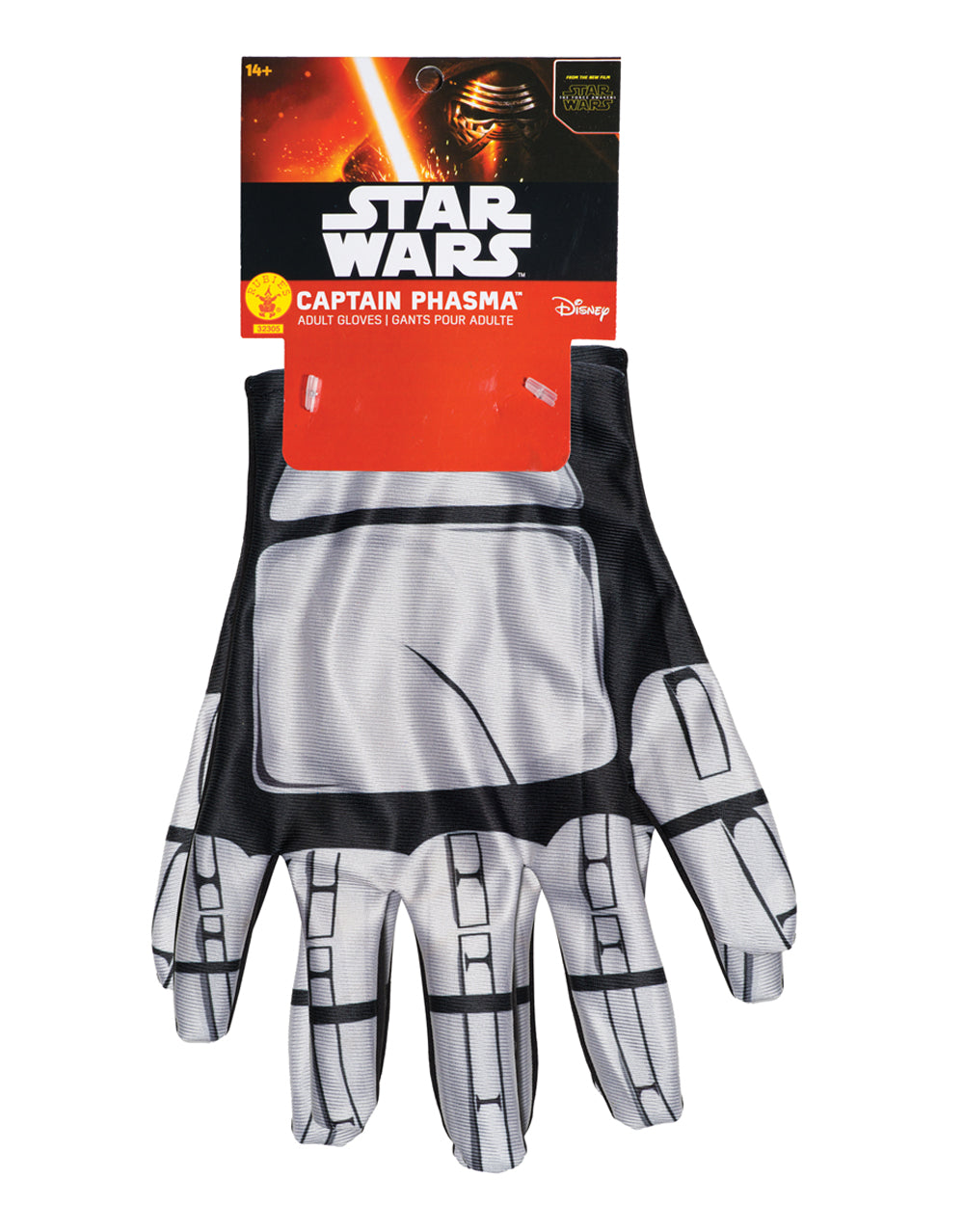 Star Wars Captain Phasma gloves costume accessory for adults.