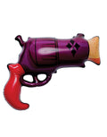 Harley Quinn inflatable gun costume accessory for women.