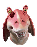 Star Wars Jar Jar Binks full overhead mask costume accessory for adults.