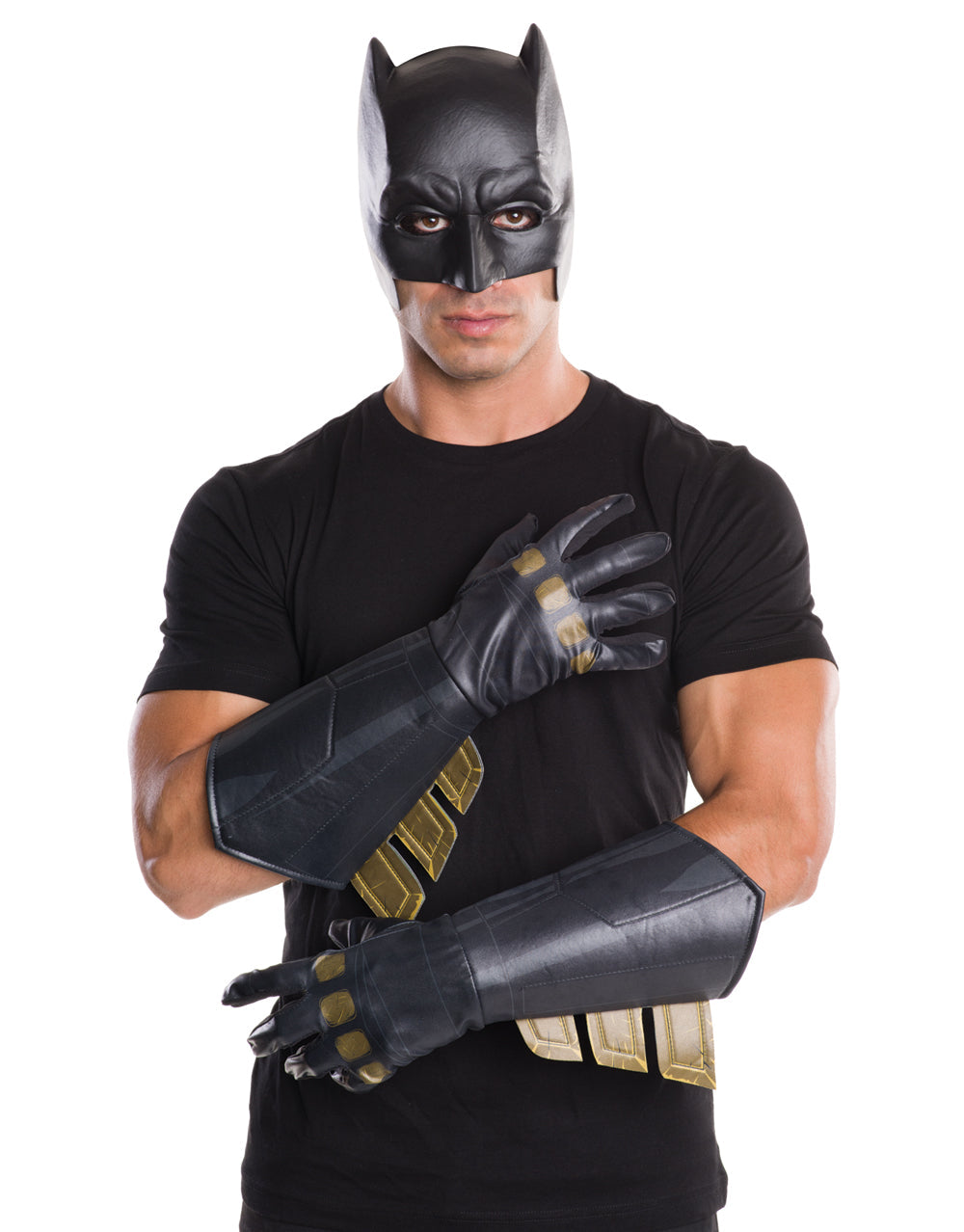 Batman v Superman Batman gauntlets costume accessory for adults.