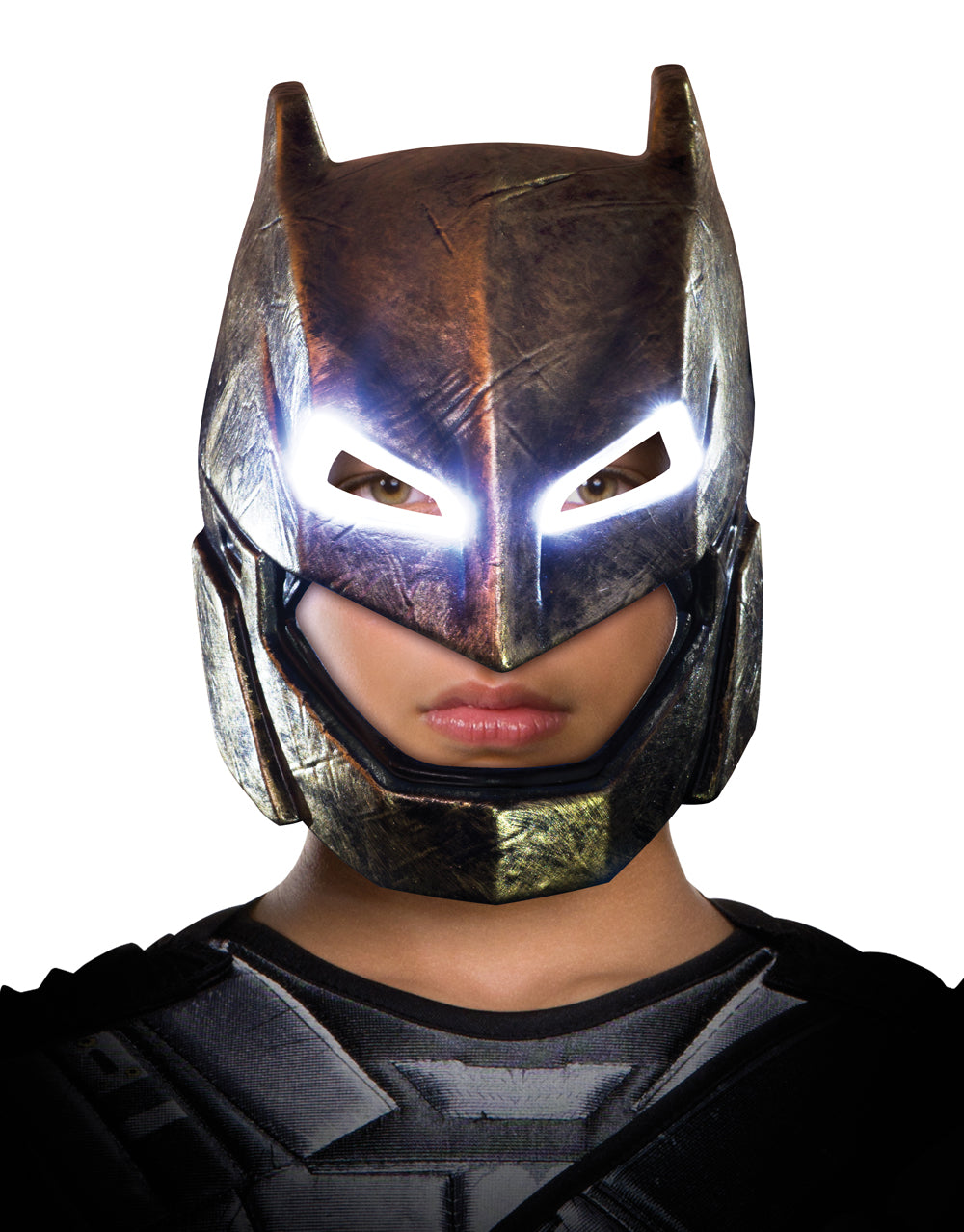 Batman v Superman Armored Light Up mask costume accessory for kids.