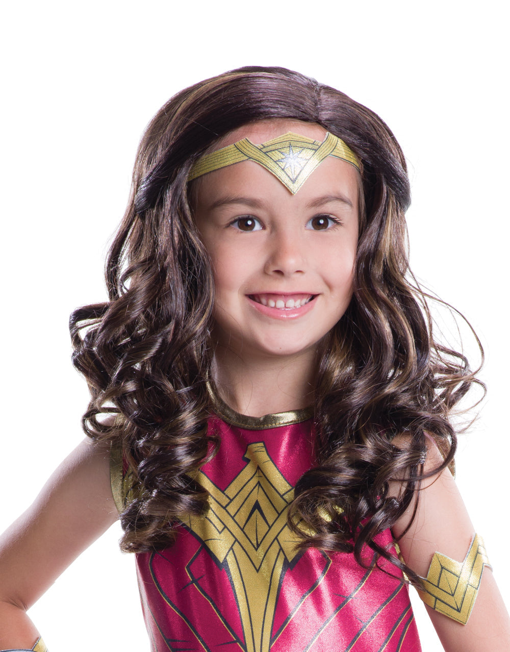 Batman v Superman Wonder Woman wig costume accessory for kids.