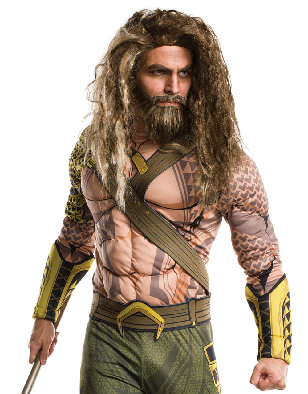 Batman v Superman Aquaman beard and wig costume accessory for adults.