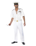 Top Gun white captain costume for adults.