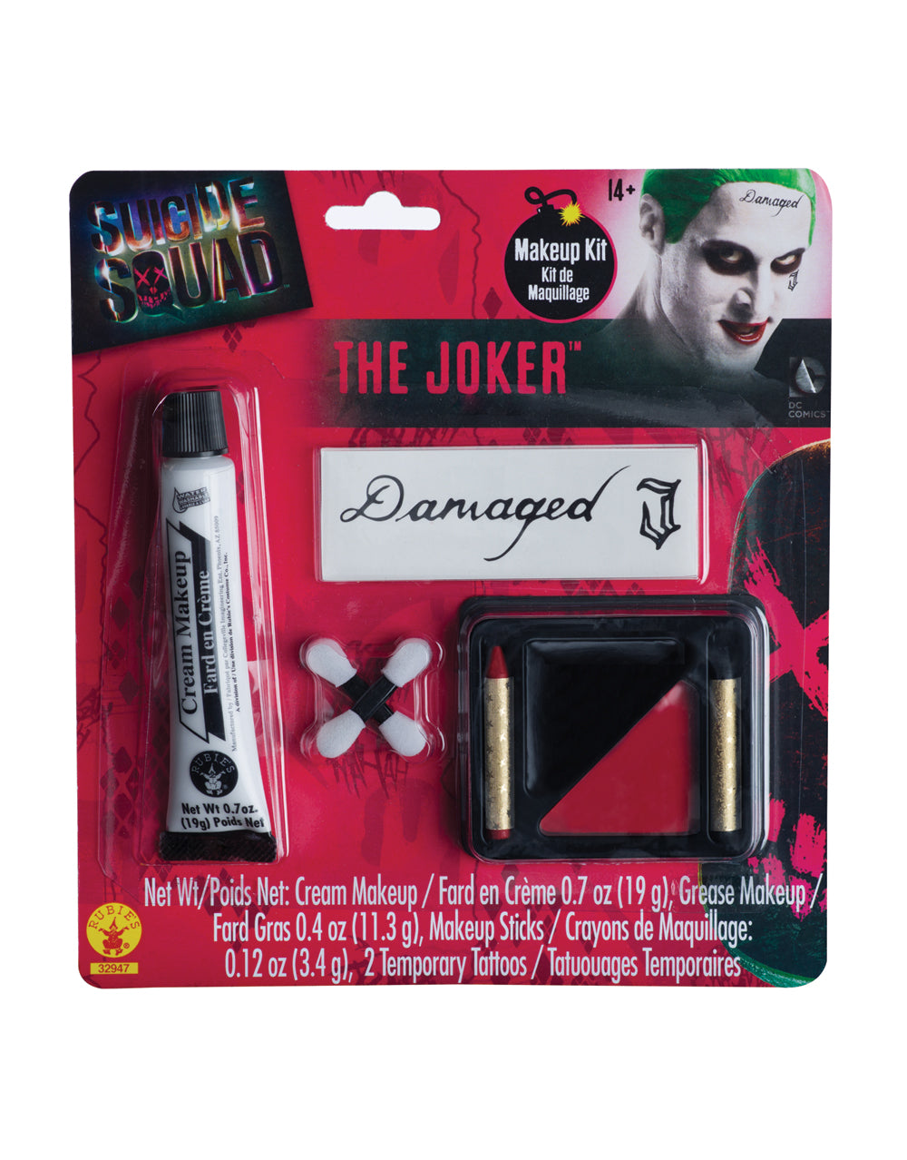 Suicide Squad Joker Make Up kit costume accessory for adults.
