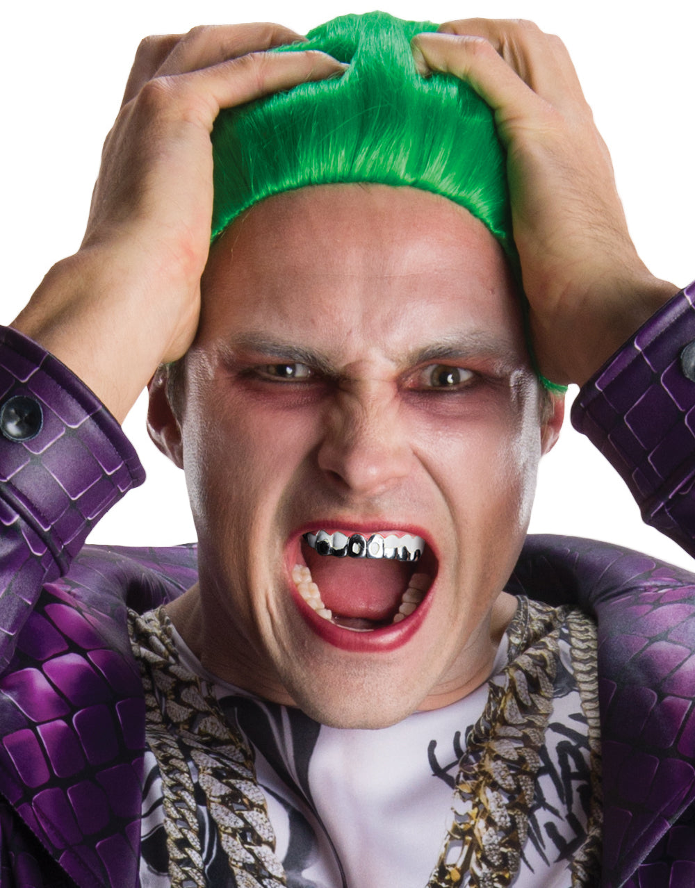 Suicide Squad The Joker Teeth costume accessory for adults.