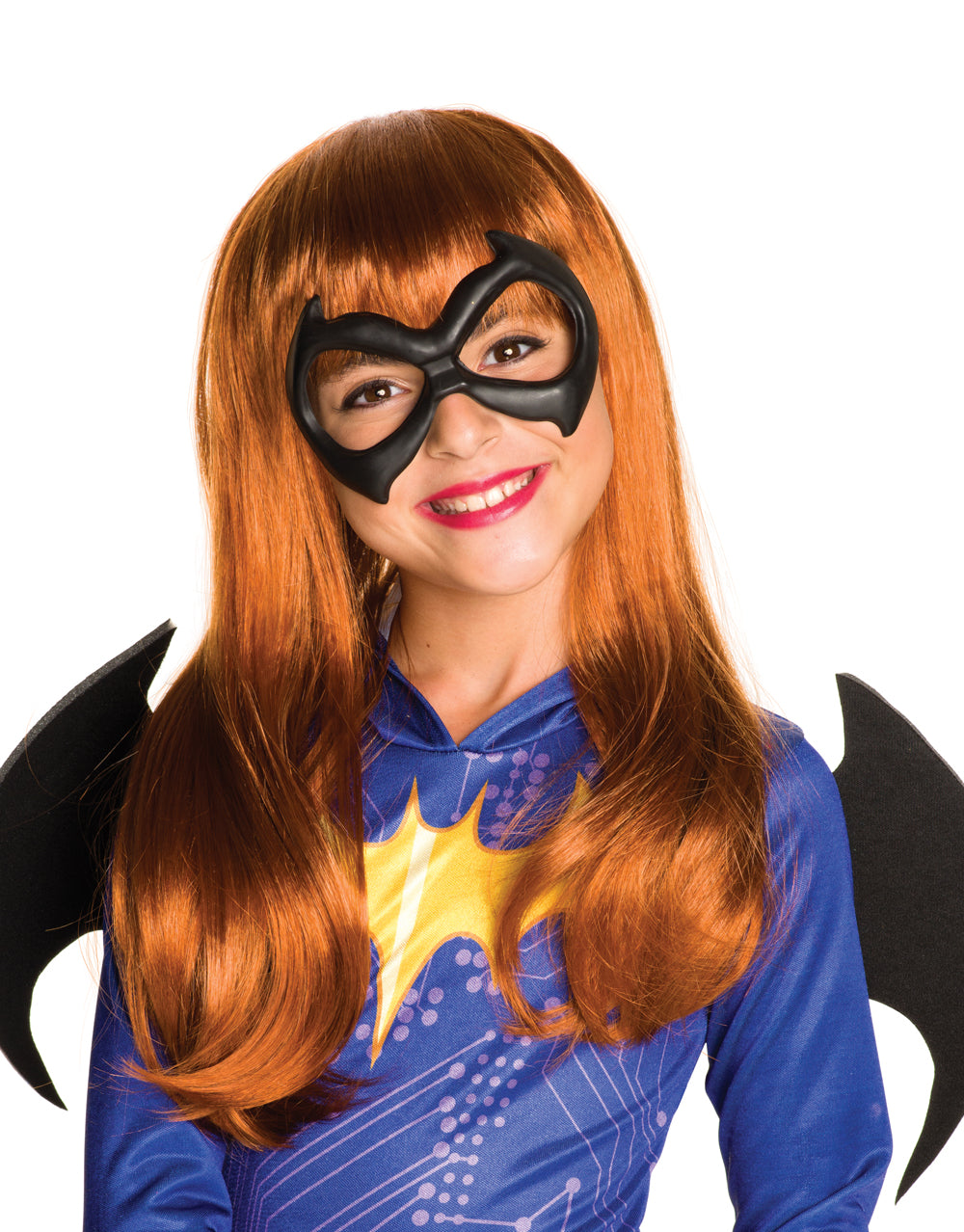 Batgirl wig costume accessory for kids.